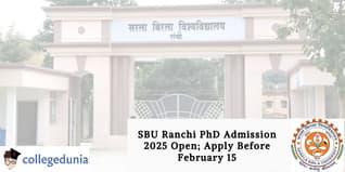 SBU Ranchi PhD Admission 2025 Open; Apply Before February 15